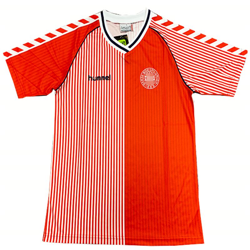 デンマークホームユニフォーム1986赤と白 ヴィンテージジャージ Top W 5
